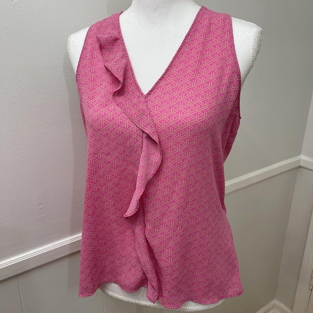 BANANA REPUBLIC Lightweight Sleeveless Ruffled Peplum‎ Blouse—SZ. Small